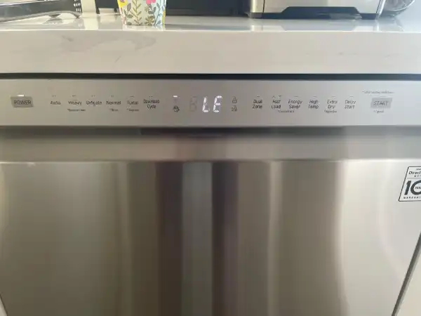 Dishwasher showing error codes